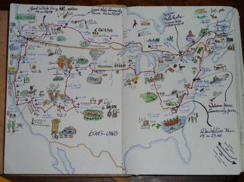 Carte de notre voyage, vue par Valérian